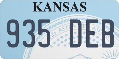 KS license plate 935DEB