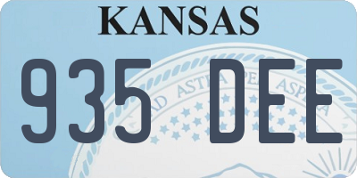 KS license plate 935DEE
