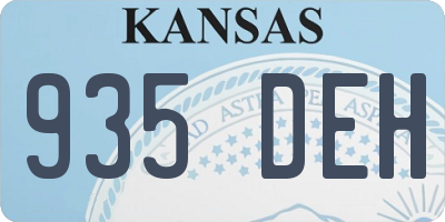 KS license plate 935DEH