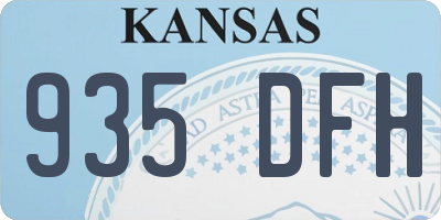 KS license plate 935DFH