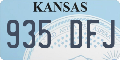 KS license plate 935DFJ