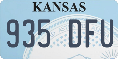 KS license plate 935DFU