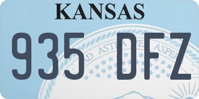 KS license plate 935DFZ