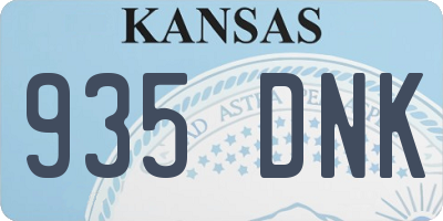 KS license plate 935DNK