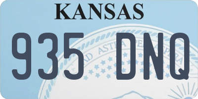 KS license plate 935DNQ
