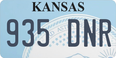 KS license plate 935DNR