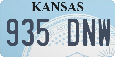 KS license plate 935DNW