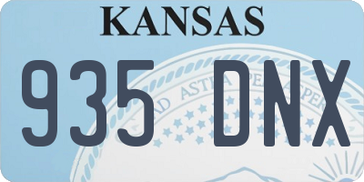 KS license plate 935DNX