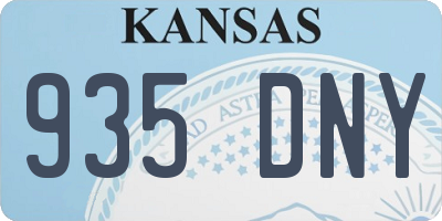 KS license plate 935DNY