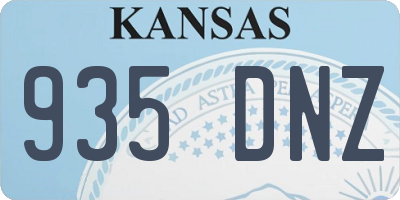 KS license plate 935DNZ