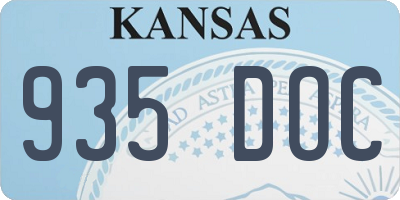 KS license plate 935DOC