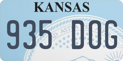 KS license plate 935DOG