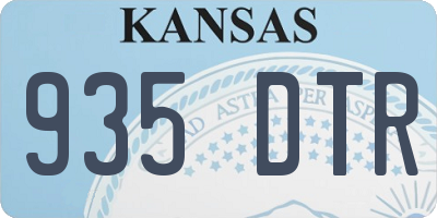 KS license plate 935DTR