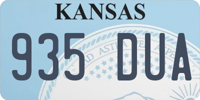 KS license plate 935DUA