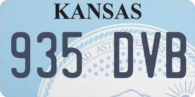 KS license plate 935DVB