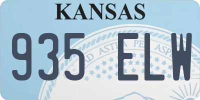 KS license plate 935ELW