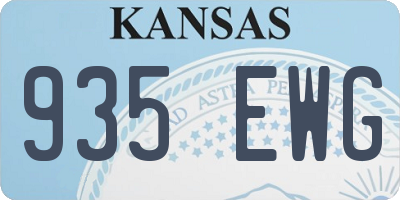 KS license plate 935EWG