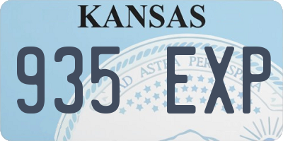 KS license plate 935EXP