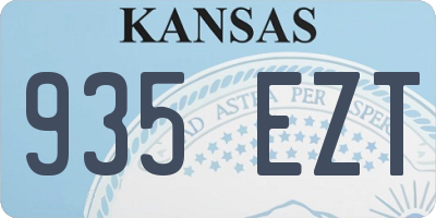 KS license plate 935EZT