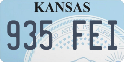 KS license plate 935FEI