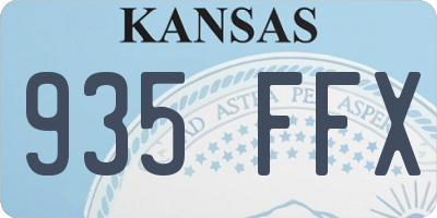 KS license plate 935FFX