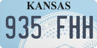 KS license plate 935FHH