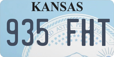 KS license plate 935FHT