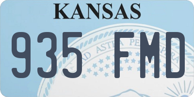 KS license plate 935FMD