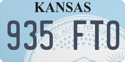 KS license plate 935FTO