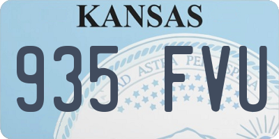 KS license plate 935FVU