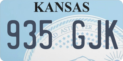 KS license plate 935GJK