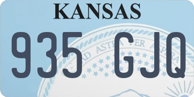 KS license plate 935GJQ