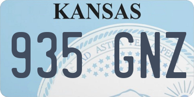 KS license plate 935GNZ