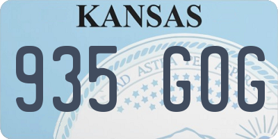 KS license plate 935GOG