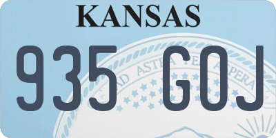 KS license plate 935GOJ