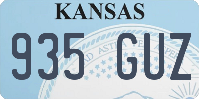 KS license plate 935GUZ