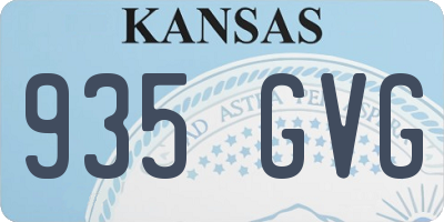 KS license plate 935GVG