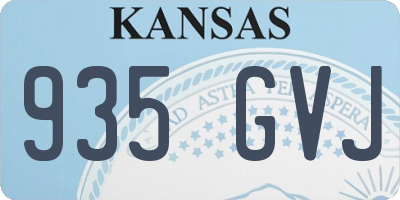 KS license plate 935GVJ