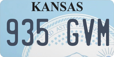 KS license plate 935GVM