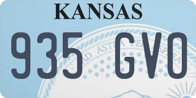 KS license plate 935GVO