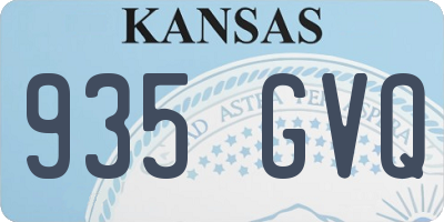 KS license plate 935GVQ