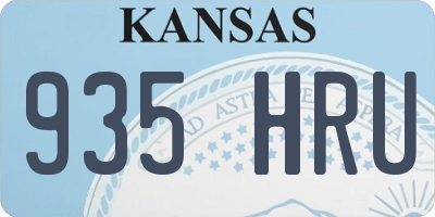 KS license plate 935HRU