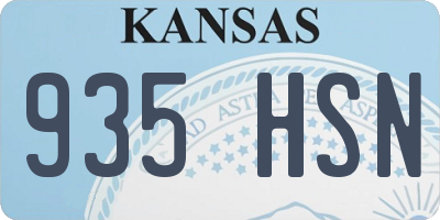 KS license plate 935HSN