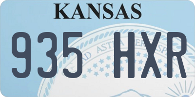KS license plate 935HXR