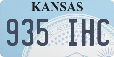 KS license plate 935IHC