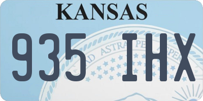 KS license plate 935IHX