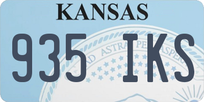 KS license plate 935IKS