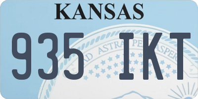 KS license plate 935IKT