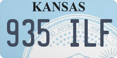 KS license plate 935ILF