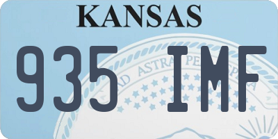 KS license plate 935IMF